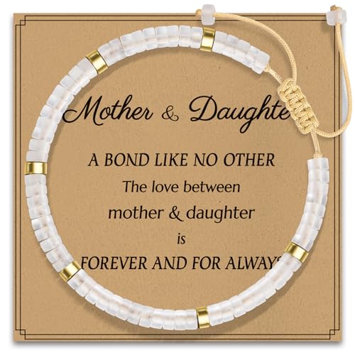 AGOT Daughter in Law Bracelets Gifts: Dear Daughter in Law Birthday Gifts from Mother in Law - color: Crystal-Mother & Daughter2