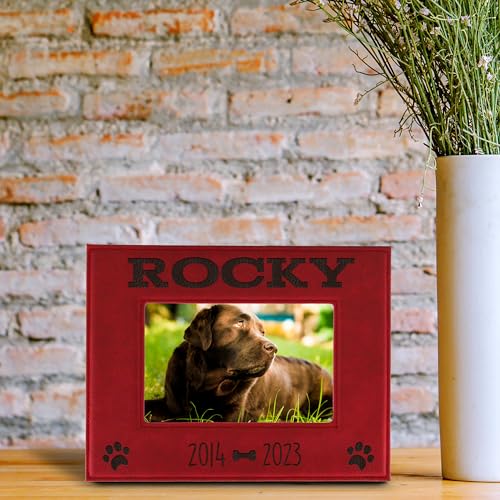 My Personal Memories Custom Personalized Dog Loss Memorial Pet Remembrance Picture Frame (Red) - color: Red
