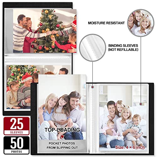 Lanpn Photo Album 4x6 50 Pictures 2 Packs, Small Mini Capacity Linen Photo Book Sets, Each Pack Holds 100 Top Loader Vertical Only Picture for Kids Boy Girls Purple - color: Purple, size: 50 Pockets/2PK