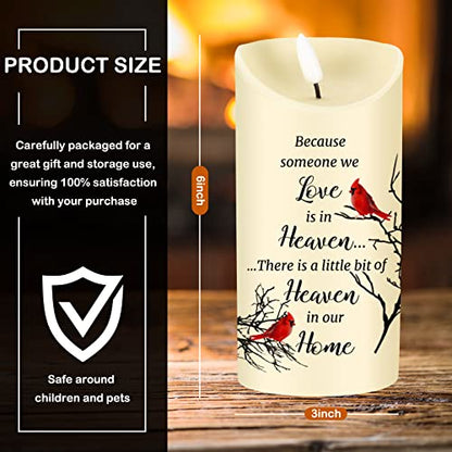 Gerrii Flameless Cardinal Memorial Sympathy Candle LED Battery,Stylish Style - style: Stylish Style