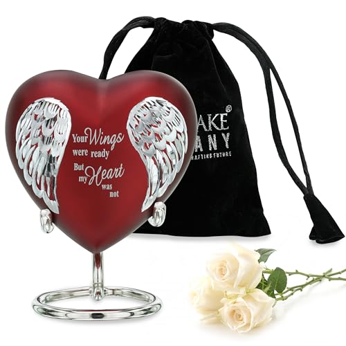 Keepsake Company's Red Mini Heart Urn - Heart Shaped Little Cremation Urns - Urn for Human Ashes - Small Urn for Ashes from Keepsake Company