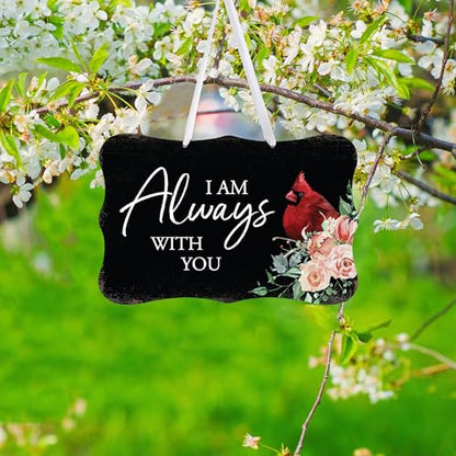 LifeSong Milestones Memorial Wall Hanging Signs Bereavement Keepsake Condolence Funeral Gift For Loss of Loved One 8x12 (I Am Always With You (Black)) - color: I Am Always With You (Black)