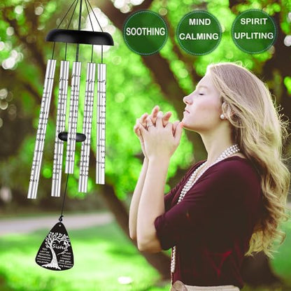 Sympathy Memorial Wind Chimes Bereavement Memorial Gifts for Loss of Sister Sympathy Memorial Gifts for Loss of Loved One in Memory of Sister - size: 32 inch