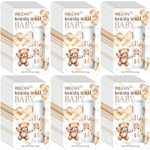 30 Pack We Can Bearly Wait Baby Shower Games Prizes Party Gifts Bulk Lip Balms Favors for Winners Adults Guests Gender Reveal Favors Decorations Baby Shower Souvenirs Gift Bags Stuffers - style: We Can Bearly Wait