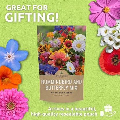 Bulk Wildflower Seeds Butterfly and Hummingbird Mix - 1 Pound Bag - Over 120,000 Open Pollinated Annual and Perennial Seeds - size: Bulk 1 Pound