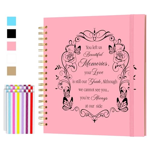 Memorial Gifts In Memory of Loved One Scrapbook Album Blank DIY Album,Sympathy Gifts Bereavement Photo Album Book. (Pink, 10x10) - color: Pink, size: 10x10