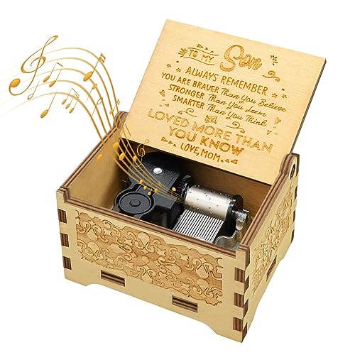 Sooharic Music Box for Son, Gifts from Mom, Unique Gifts for Son, Suitable for Birthday/Christmas/Keepsake - style: for Son