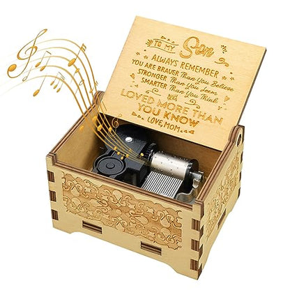 Sooharic Music Box for Son, Gifts from Mom, Unique Gifts for Son, Suitable for Birthday/Christmas/Keepsake - style: for Son
