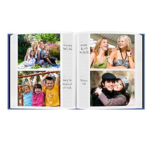 Fabric Frame Cover Photo Album 200 Pockets Hold 5x7 Photos, Sky Blue - color: Sky Blue