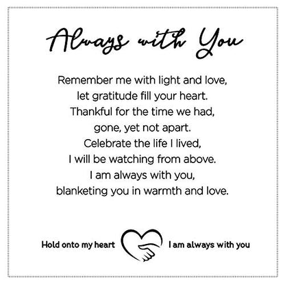 Always With You Softly Said Memorial Blanket- Thoughtful Sympathy Gift to Remember Lost Loved Ones - color: Soft Gray - Non Personalized