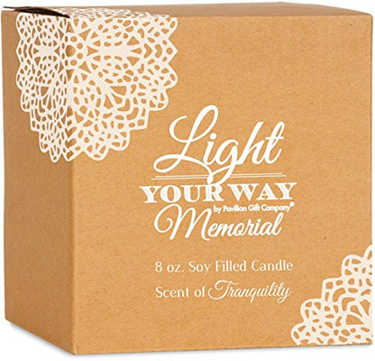 Pavilion Gift Company Ceramic Soy Candle Bundle - in Memory and Forever in My Heart Designs (2 Items)
