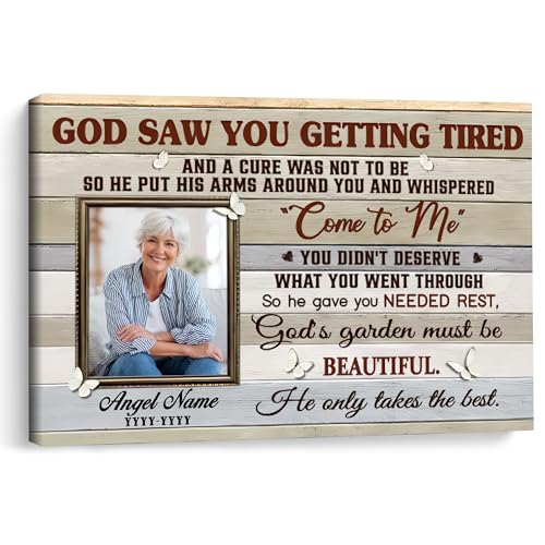 KiKiLuna Custom Memorial Photo Frame Gift for Loss of Loved One - color: Design 2