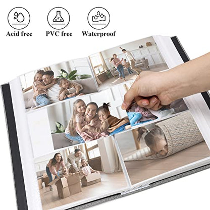 Vienrose 4x6 Photo Album,300 Pockets,Linen Cover with Window,White | Linen Hardcover, Slip In Photo Book, Family Memory Album, Travel Keepsake - color: White, size: 300 Pocket