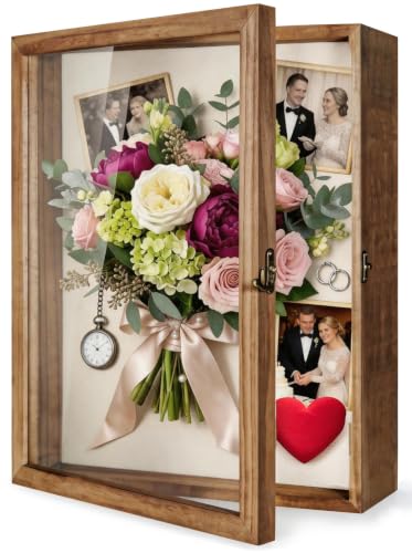 TJ.MOREE Large Shadow Box 13x16 Display Case Wood Picture Frame Carbonized - color: Carbonized, size: 13x16