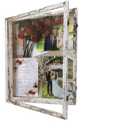 16x20 Wedding Bouquet Shadow Box Display Case,White - color: White, size: 16*20
