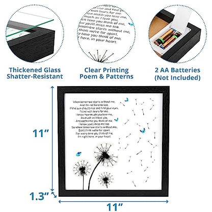Memorial Gifts LED Shadow Box Sympathy Gift Condolences Grief Dandelion | Bereavement Gifts Ideas for Loss of Mother Mom Father Dad in Memory of Loved One Rememberance Funeral - size: Dandelion