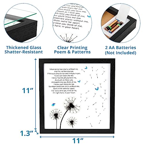 Memorial Gifts LED Shadow Box Sympathy Gift Condolences Grief Dandelion | Bereavement Gifts Ideas for Loss of Mother Mom Father Dad in Memory of Loved One Rememberance Funeral - size: Dandelion