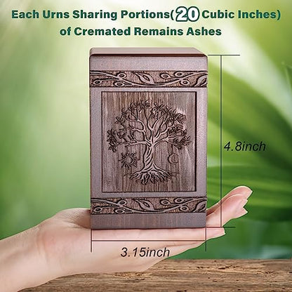 DGDCDV Small Keepsake Urn for Ashes Set of 3 Mini Urn 20 Cubic Inches - size: Small - Set 3 Keepsake Urn