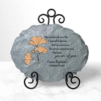 Let's Make Memories Personalized Sympathy Garden Stone - Always with Us - Condolence & Memorial Gift - Customize with Message -11" Lx6 Wx3 D - style: Traditional