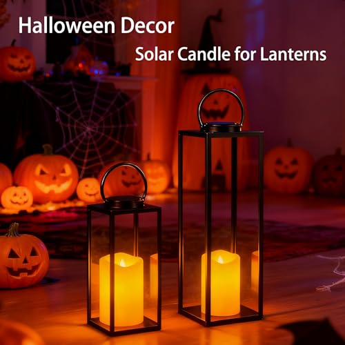 Solar Candles Outdoor Waterproof, Dusk to Dawn Flameless Candles - size: D3"xH4"