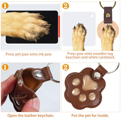 10x8 Pet Memorial Shadow Box with Paw Print Kit-Wooden Dog&Cat Memory Box for Loss of Pet Collar&Photo Display Pet Hair Fur Jar Wall Mount or Desktop Sympathy Gift Keepsake for Pet Lover Remembrance