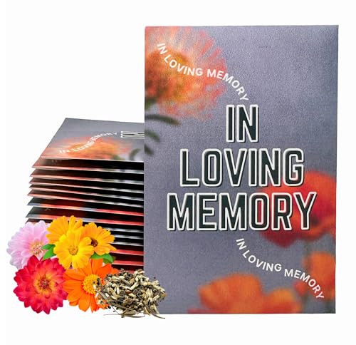 Wildflower Seed Packets in Loving Memory (Pack of 30) Funeral Gift Sympathy Remembrance Memorial Service Forget Me Not