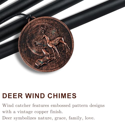 32" Deer Wind Chimes for Outside, Gifts for Women Mom Grandma - size: 32" Deer