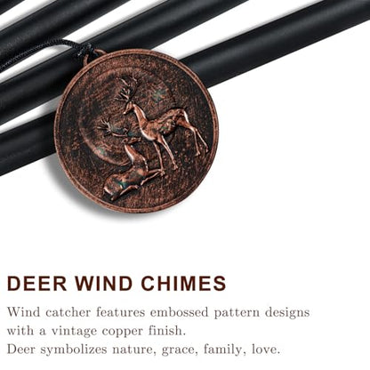 32" Deer Wind Chimes for Outside, Gifts for Women Mom Grandma - size: 32" Deer