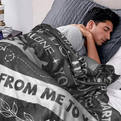 Healing Hug Blanket 60"x50", Inspirational Gifts for Men, Comfort Items Chemo Patients, After Surgery Recovery Gifts, Cancer Get Well Gifts for Men, Grey - color: You Are-grey
