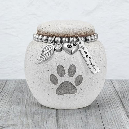 abooxiu Pet Urn for Dogs Cats 2.76 Inch Small Urn for Pet Ashes Cremation Keepsake Urns Ceramic Mini Urns for Ashes Pet Memorial Sympathy Gifts for Loss of Pets Dog Urns Cat Urns