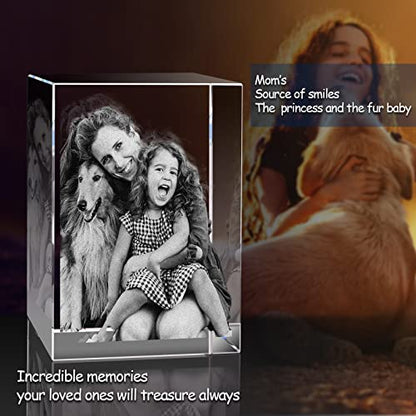 3D Crystal Photo, Personalized Gift, Customized Gifts for Wife, Women, Him, Her, Dad and Mom. Custom Picture Gifts for Mother's Day, Father’s Day, Birthday, Wedding & Anniversary.( (Large, Portrait) - size: Large Portrait