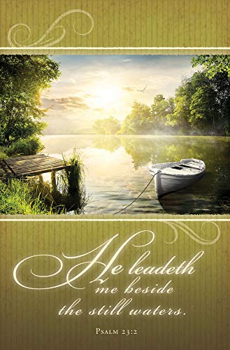 Church Bulletin 11" - Funeral- Memorial - He Leadeth (Pack of 100)