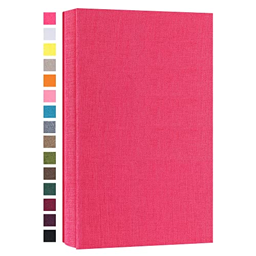 potricher Photo Album 4x6, 300 Pockets, Linen Cover, Rose Red | Small Capacity 4x6 Picture Albums with Horizontal Pockets, 4x6 Photo Book for Family, Wedding, Baby, Anniversary - color: Rose Red