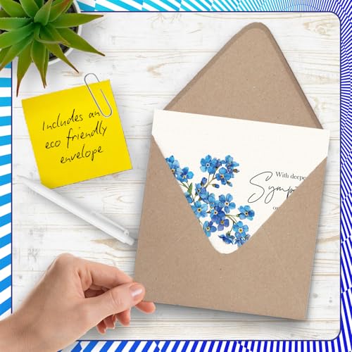 Stuff4 Sympathy Card, Deep Sympathy For Your Loss | Bereavement Card for Colleague Friends, 5.7 x 5.7 Inch Neighbour Family Mournful Greeting Cards - color: Generic