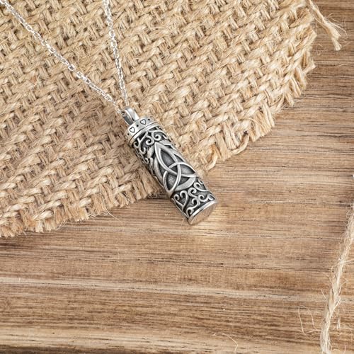 Flower Cute Animal Sterling Silver Pendant Urn Ashes Necklace for Women BF0709 - color: C *Celtic Trinity