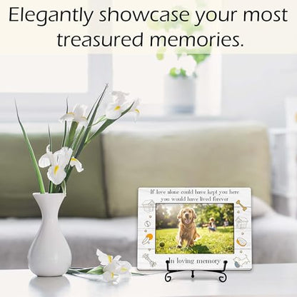 YSTEP Dog Memorial Picture Frame, Pet Loss Gift, Memorial Sympathy & Bereavement Gifts for Loss of Dogs, Pet Memorial Frame, Dog Wooden Photo Frames 4x6 In -G01 - style: Style 1