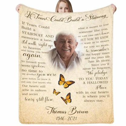 Custom Memorial Blanket with Picture Personalized Sympathy Remembrance Condolences Bereavement Gifts Sympathy Gifts for Loss of Loved One Mother Dad Grandma Grandpa Sister Daughter Friend - color: Design6