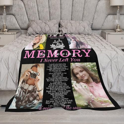 Custom Memorial Grave Blanket for Loss of Loved One - Personalized Funeral Blanket in Loving Memory, Bereavement Gift - color: A-11