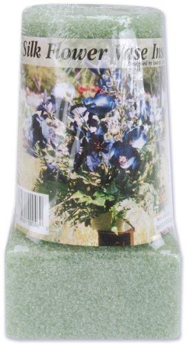 FloraCraft FloraFōM Memorial Vase Insert 3.25 Inch x 6 Inch Green - size: 6" x 3" x 2.625"
