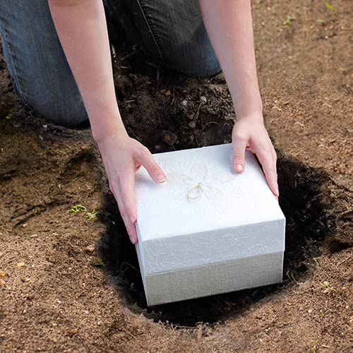 Embrace Biodegradable Cremation Urn for Ashes - White Hemp - color: White Hemp
