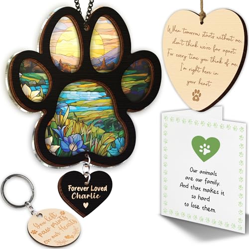 Personalized Dog Memorial Suncatcher, Paw Suncatcher Remembrance Gift, Engraved Pet Memorial Ornament, Pet Sympathy Keychain, Loss of Animal Sympathy Card, Rainbow Bridge Dog Loss Gift - color: 20. Custom #20