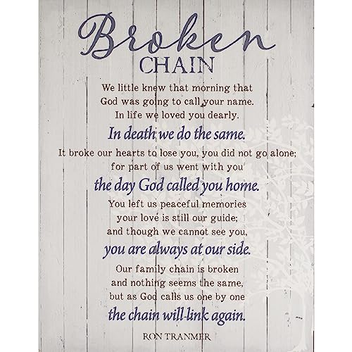 Dexsa Broken Chain 11.75 x 15 Wood Plank Look Wall Art Plaque | Made in the USA - size: 11.75" x 15"