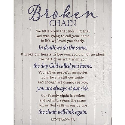 Dexsa Broken Chain 11.75 x 15 Wood Plank Look Wall Art Plaque | Made in the USA - size: 11.75" x 15"