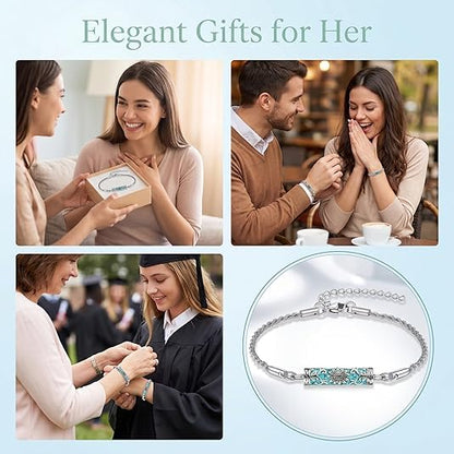 Urn Bracelet for Ashes Tree of Life/Turquoise/Sunflower Cremation Bracelet for Women
