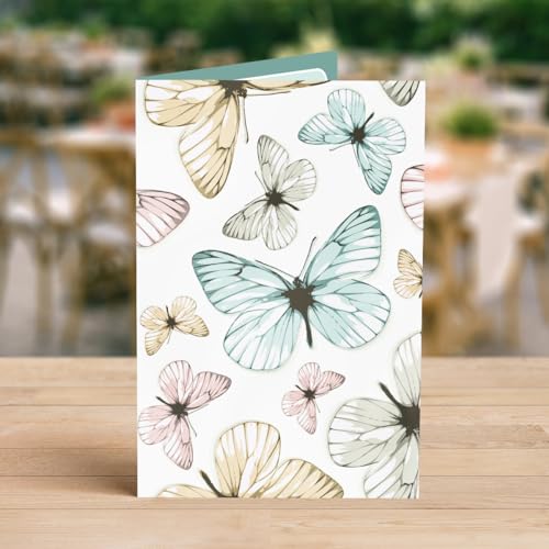 Designer Greetings For Your Words, Blank Cards 6 Pack - color: Pastel Butterflies