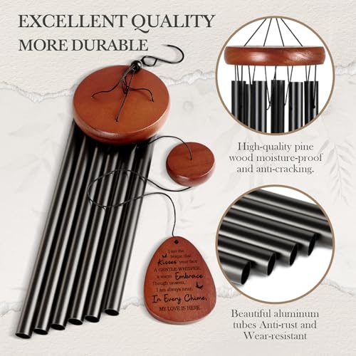 SteadStyle Memorial Gifts, Sympathy Wind Chimes for Loss of Loved One | Bereavement Memorial Condolence Remembrance Gifts for Loss of Mom Dad Husband Wife, Home Decor Tree of Life Wind Chime 25.5in