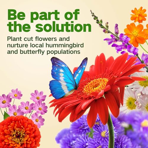 Lush&Dew Cut Flower Seed Bank, Gardening Gifts for Women, 32 Variety Seeds | Non-GMO Annual Perennial Wildflower Heirloom Seeds for Planting in Raised Garden Beds, Home Garden, Zinnia Sunflowr Zone 3-10 - style: Cut Flower