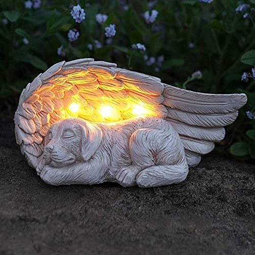 iHeartDogs Forever My Guardian Angel Garden Solar Light, Dog Memorial Stone