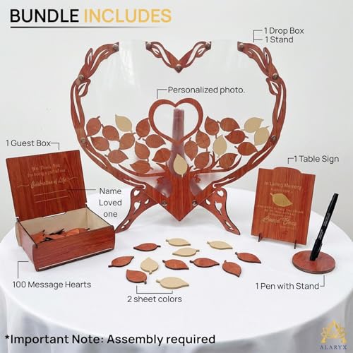 Funeral Guest Book for Memorial Service Keepsake - Versatile Celebration of Life Decorations - Sign-in Board for Memorial Service Reception and Personalized Remembrance Display