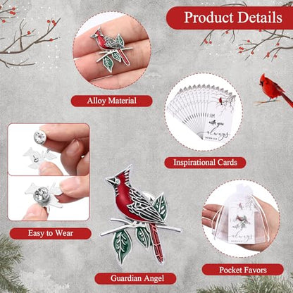 Geosar 150 Pcs Cardinal Pins Bulk Funeral Favors for Gifts, Fashion - style: Fashion